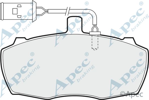 APEC BRAKING stabdžių trinkelių rinkinys, diskinis stabdys PAD70